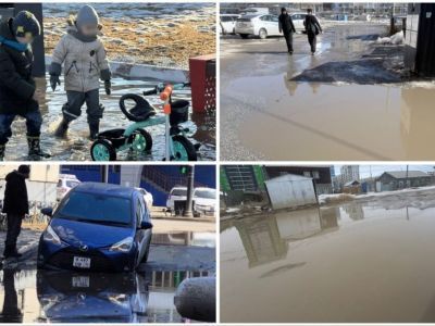 Все еще не «город белых кроссовок»: как выглядят улицы и дворы Якутска весной