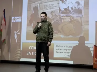 Ветеран СВО принял участие в патриотическом мероприятии в школе Якутска