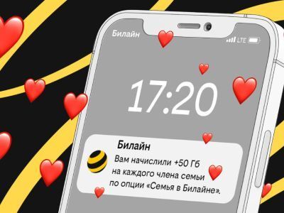 Российские семьи поделились полумиллиардом гигабайт в сети Билайна