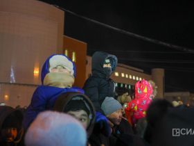 На площади Орджоникидзе зажгли ёлку Якутска