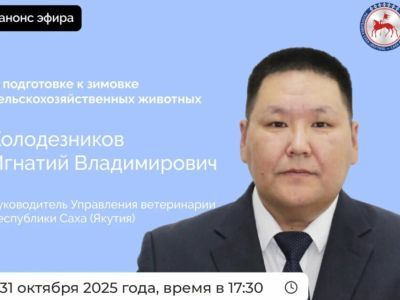 Руководитель управления ветеринарии Якутии ответит на вопросы в прямом эфире соцсетей
